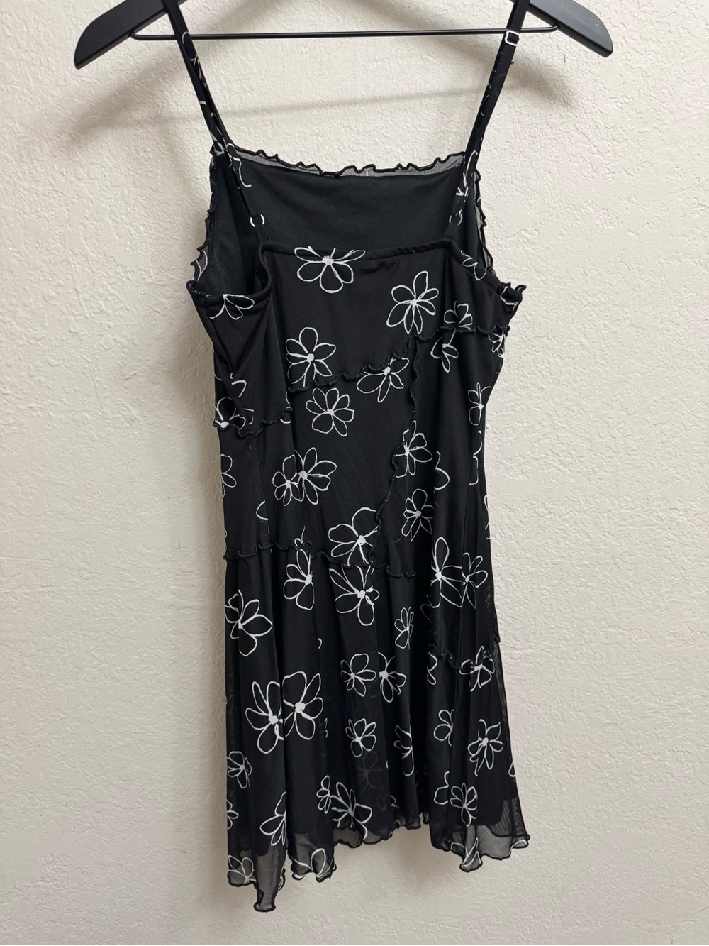 wild fable Black Floral Slip Dress with White Outline - Picture 7 of 7